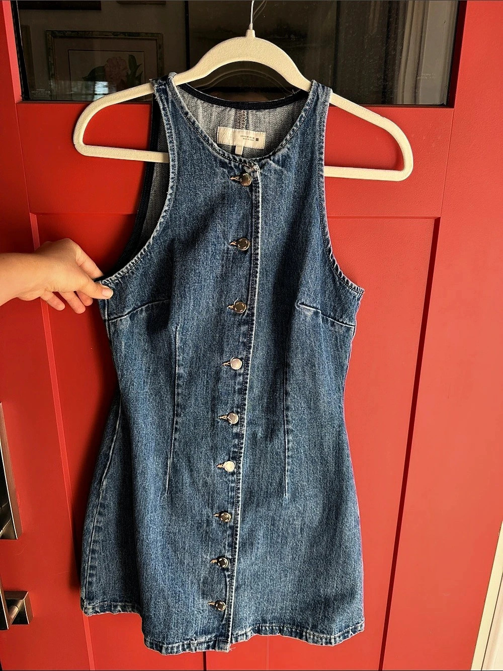 Zara Denim Mini Dress Size Medium Blue